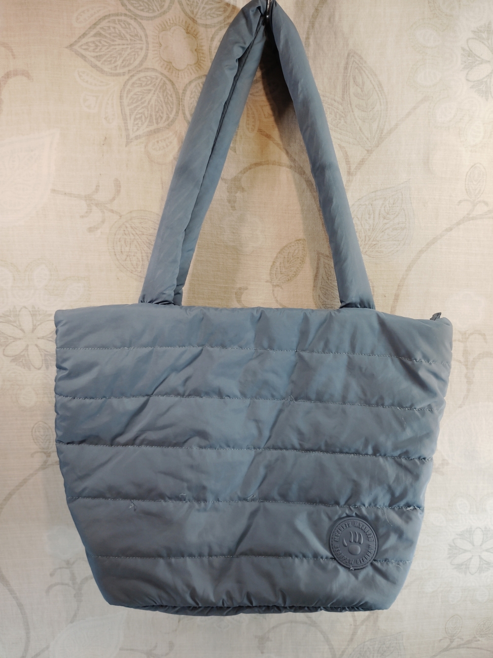 BearPaw Quilted Shoulder Tote in Slate Blue